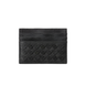 Stripe Pattern Leather Cardholer