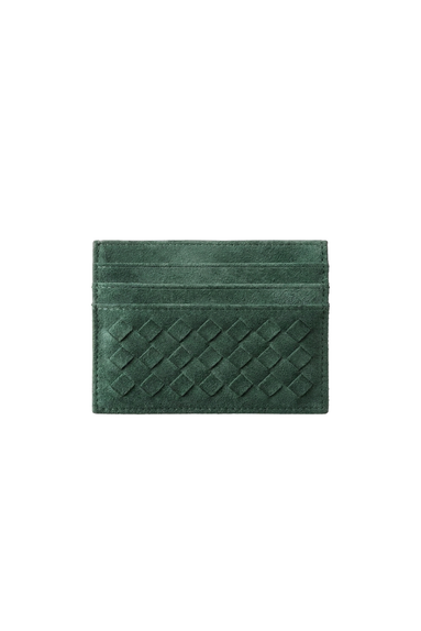 Stripe Pattern Leather Cardholer
