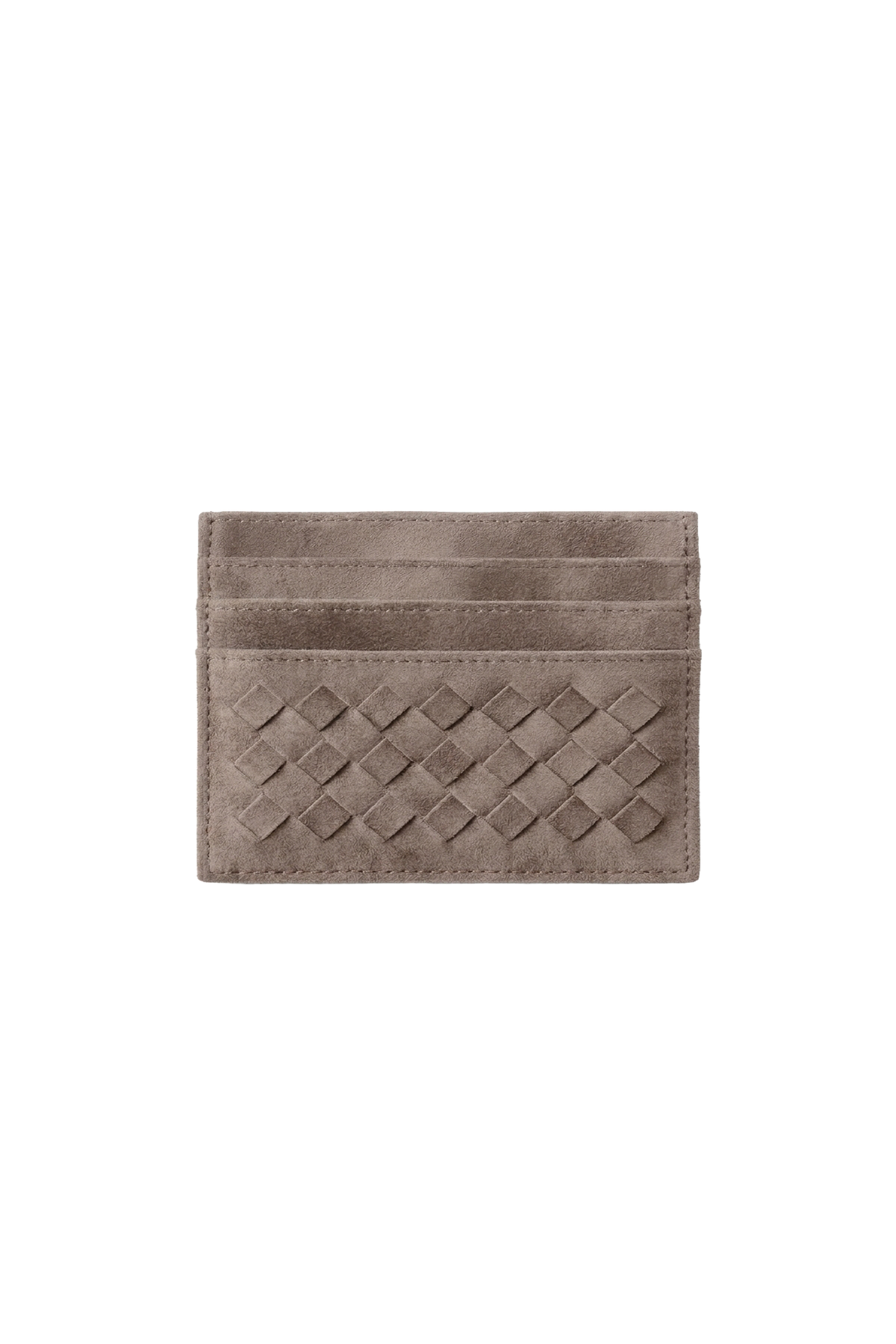 Stripe Pattern Leather Cardholer