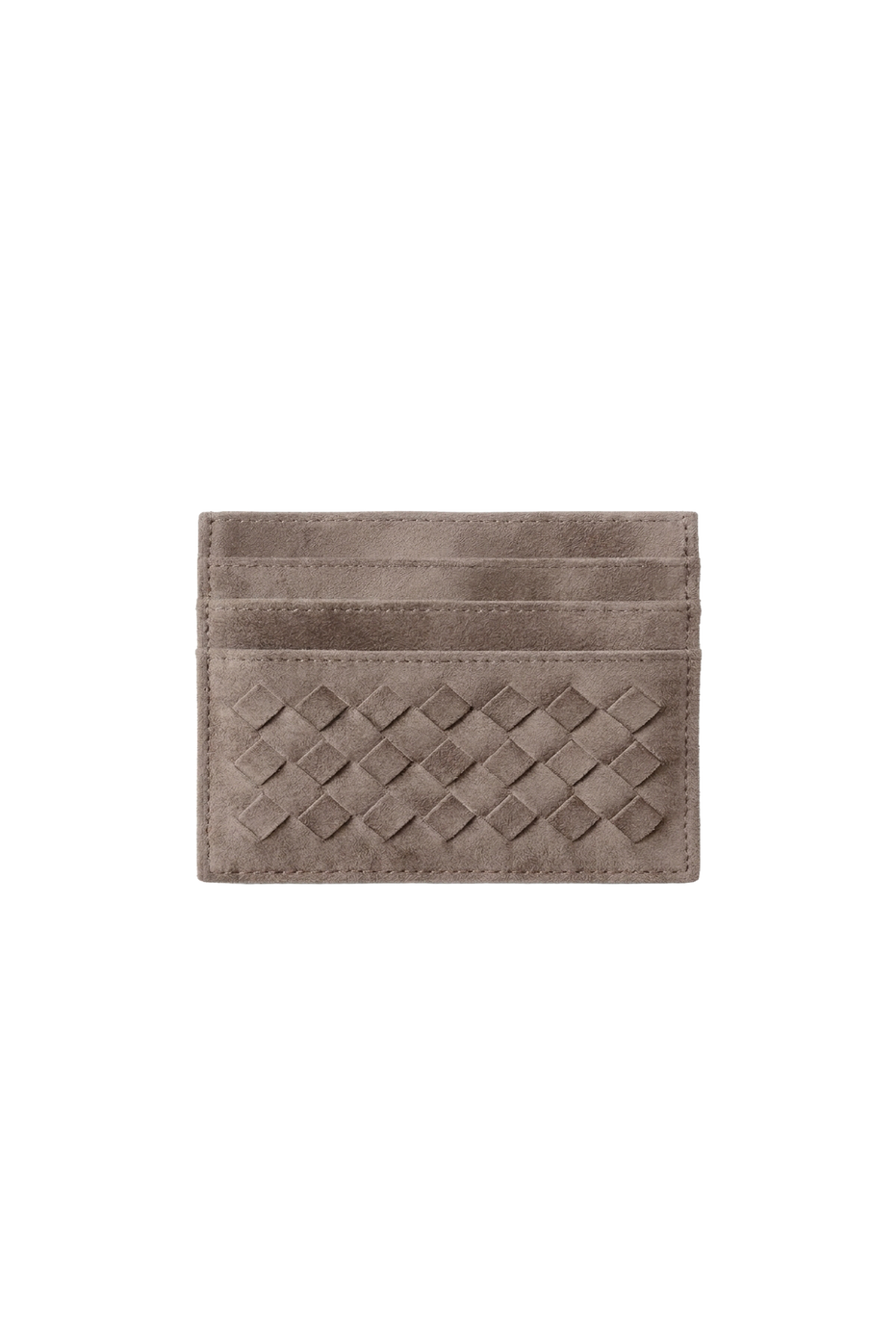 Stripe Pattern Leather Cardholer