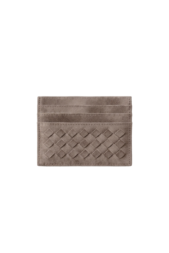 Stripe Pattern Leather Cardholer